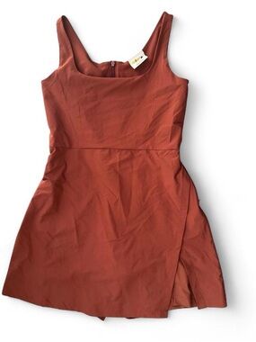 Like new: Alder Get Dirty Dress Rust / Burnt Orange Mini Dress with Side Slit